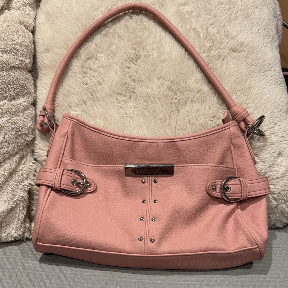 Rosetti Pink Shoulder Bag with Metal Details